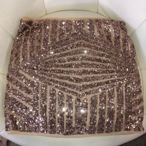 Gold Sequin Skirt